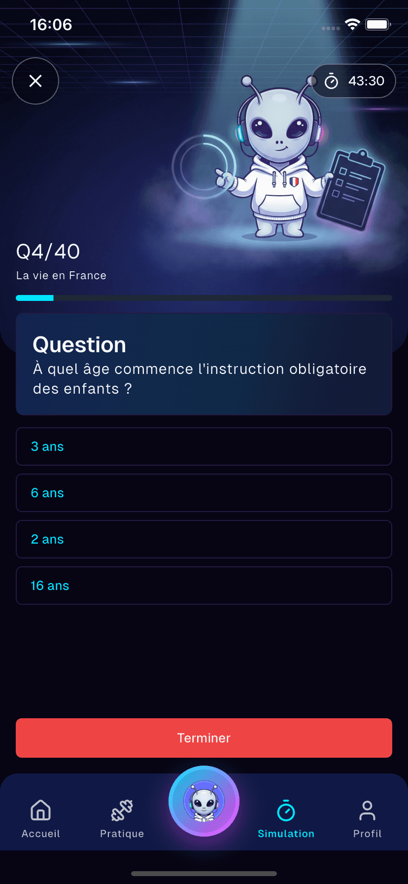 Capture d’écran — Simulation